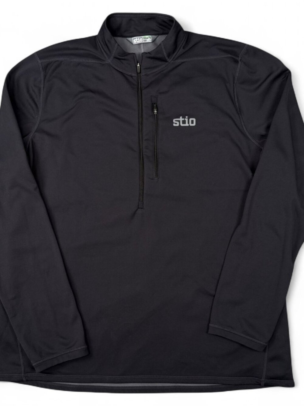 Stio Quarter-Zip Pullover Men's XL Black Fleece Mock Neck Athletic